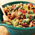 Pinto, Black, and Red Bean Salad with Grilled Corn and Avocado